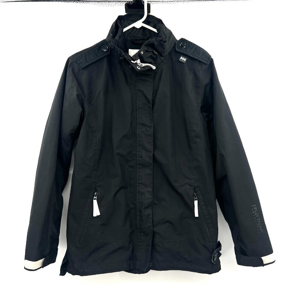 Helly Hansen Lightweight Waterproof Black Rain Jacket Women's Medium